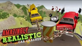 Chained Car Crash Beam Drive Accident Simulator | kids video | Cartoons video | Cs Pro Gaming