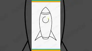Draw Rocket 🚀🚀 | How to draw Rocket .. #shorts