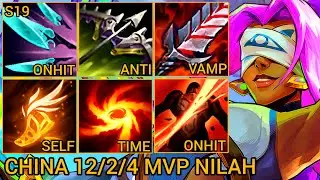 Challenger Nilah MVP 12/2/4 - China Wild Rift New Build & Runes By Tiarty