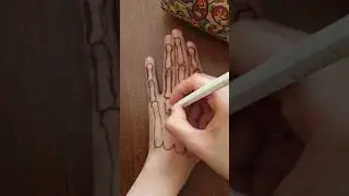 How to make skeleton hand✋☠ #art #drawing #tutorial #anime
