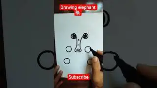 Cute Baby Elephant Drawing 🐘 | Easy Drawing for Kids #shorts