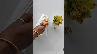 Beautiful flower pot made up of paper straw and plastic bottle ## Craft ideas ## Flower pot