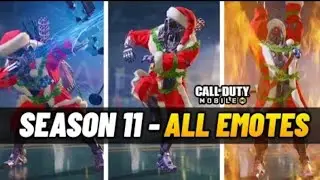 Season 11 All Emotes Call of duty mobile | Cod mobile final snow