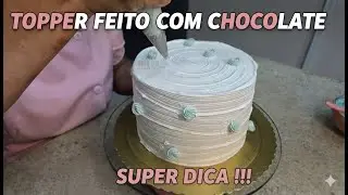 DECORA&Ccedil;&Atilde;O DE BOLO  SUPER    FACIL PARA INICIANTES /FIZ UM  TOPER  DE  CHOCOLATE/@PARISCAKEDESIGNER 