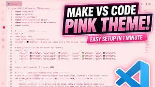 How to make VS Code Pink 🌸 | Best Pink Theme for Visual Studio Code (1-Minute Setup)