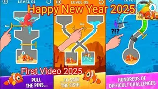 Water Puzzle Fish Rescue 🐟 Happy New Year 2025 🎉🎊