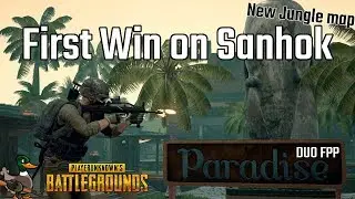 Our first Sanhok Win! The new Jungle map is awesome 👌 [PUBG]