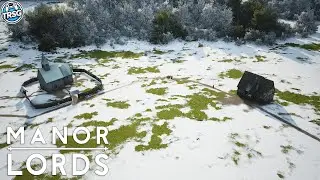First Winter, Building the Manor and Large Village Settlement - Manor Lords! #3