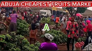 Living in Abuja Nigeria 🇳🇬  Raw Market uncommon vlog :the cheapest Local fruit market + music