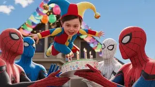 Spider-Man vs Pomni: Birthday Cake Stolen & Epic Fight to Get It Back