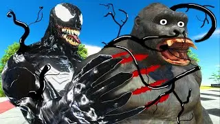 MARVEL UNIVERSE TEAM vs CREEPY MONSTERS TEAM - Animal Revolt Battle Simulator