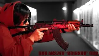 Nonocat dances around with the GHK AKS74U Gas Blowback in 7.62 Krinkov Style