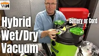 Battery Powered High Powered Wet/Dry Vacuum from Greenworks Pro VU0B01 60 Volt Hybrid Shop Vac