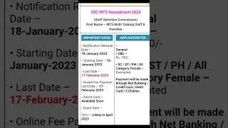 SSC MTS Recruitment 2023 #sscmts2023#mts2023#sscmtsrecruitment2023#short