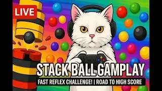 🔴English LIVE🔴 | Stack Ball Gameplay &ndash; Fast Reflex Challenge! | Road to High Score #trending #vira