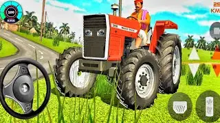 Indian Tractor Driving 3D Simulator - Farming Heavy Tractor Trolley Cargo Drive - Android Gameplay