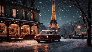 Paris Winter Jazz ❄️ Cozy Coffee Ambience with Relaxing Music for Work & Study