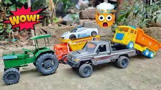 Tata Truck Burder truck Construction Funny Rc car Jump and rescue JCB 3dx | Rc construction Cars