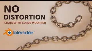Blender tutorial - Chain without distortion using the curve modifier