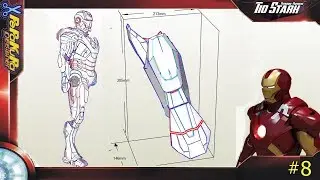 Como fazer armadura homem de ferro (anti braço ) diy / #8 Pepakura Designer