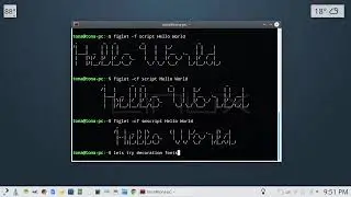 Use figlet to display large characters in terminal