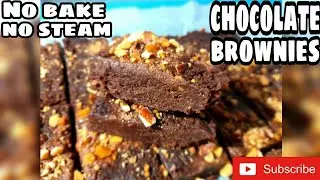 Chocolate Brownies NO BAKE NO STEAM easy brownies no need oven, Easy Recipe