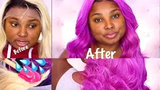 WATER COLOR METHOD ON A WIG!  HOW I DYE MY HAIR WITH WATER - Ft. Alibliss.com
