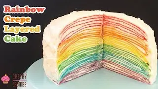 Rainbow Layered Crepe Cake - Cheeky Crumbs