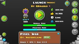 Reaccion Weekly Easy Demon launch By GDmaslo Geometry Dash #614