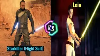 Star Wars The Force Unleashed 2 - Starkiller (Flight Suit) Vs Leia