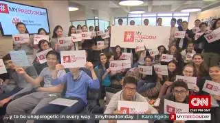 #MyFreedomDay: Students in Hong Kong take a stand against slavery