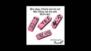 Bro's art on his erasers #ytshorts #art #artwork #meme #funny #procreate #eraser #bro #trending