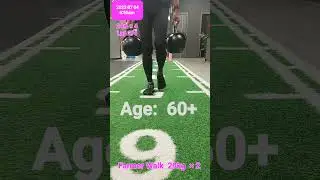Farmer Walk 29kg &times; 2, Lap 2/4 - Daily SHORT Strength Training Program 2023 07 04