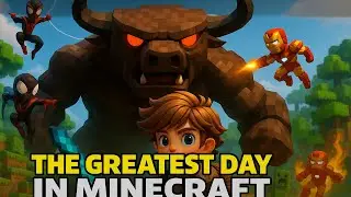 The Greatest Day in Minecraft &ndash; Minotaur vs Superheroes (Full Story)