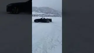 BMW M8 Competition Cabrio Drift on ice & brutal sound 💯💥❄️ #shorts #bmwm #m8 #drift