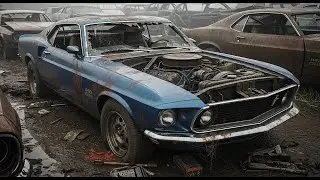 ASMR Car Restoration Full Rebuild of Blue Ford Mustang Boss 429 1969 from Abandoned Condition