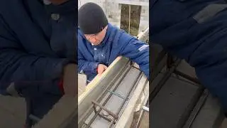 Установка опалубки под монолитный пояс.