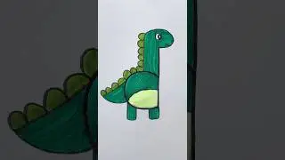 Draw a dinosaur with letter d #howto #drawing #dinosaur #kids