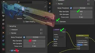 How to set denoise in Blender for faster rendering?