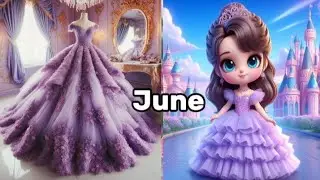 Choose Your Birthday Month  See Your Dress And Princess Baby Look 😍💝👸👸💓 || AlphaEdits 🥰