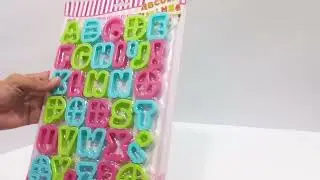 Alphabet Cookie Cutter Capital Letter Shapes Molds 34 Pieces Multicolor Baking Tools and accessories