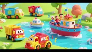 Toy Trucks Boat Ride ABC Song 🚚🚤 | Nursery Rhymes for Kids