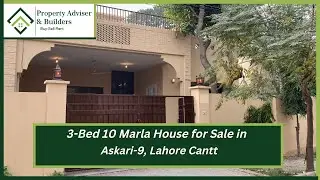 3-Bed with Extra Land 10 Marla House for Sale in Askari-9 Lahore Cantt  @propertyadviserandbuilders