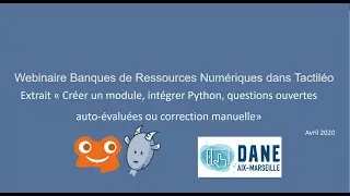 #BRNE créer un module, intégrer Python corriger comme une copie dans Tactiléo