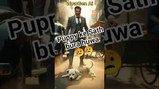 Poor Puppy Pushed on Road 😢 | Emotional Short Story # shorts #shortsfeed #emotionalstory #trending