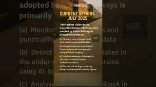 Current Affairs - July 2025 - Q140 #target2026