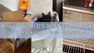Review WORLD'S BEST CAT LITTER Low Tracking & Dust Control Multiple Cat Unscented 15-Pounds - Natura