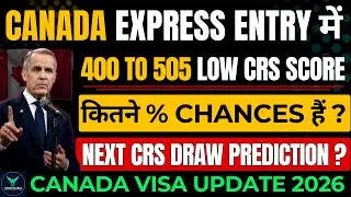 Canada Express Entry में 400 से 505 Low CRS Score? Next CRS Draw Prediction |Canada Visa Update 2026