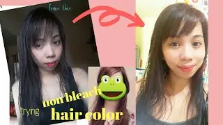 TRYING BALINESE BROWN NON-BLEACH HAIR COLOR TO MY BLACK HAIR||KOLOURS HAIR COLOR| Ms Sungit