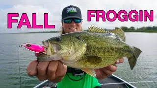 FALL Bass Fishing w/ PINK FROGS - Googan Squad Mini Filthy Frog Saginaw Bay Fishing